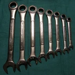 Craftsman 8PC. Sae, Heavy Duty Ratcheting Wrench Set. 42444 Usa. V.g. Cond.. Fixed Price $99.95.