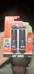 Milwaukee 3/8" Drive Thin Wall Deep Shockwave Impact Socket Set 49-66-4417 3PC. Fixed Price $15.00.