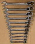 Blue-point 11 Pc 12 Pt Reversible Ratcheting Combination Wrench (3/8"-1" BOER32). Fixed Price $429.00.