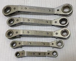 Vintage Craftsman Offset Ratcheting Box End Metric Wrench - 43661 To 43665. Fixed Price $75.00.