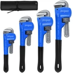 4PC Pipe Wrench Set Monkey Heat Treated Adjustable Heavy Duty 8" 10" 12" 14" New. Fixed Price $31.99.