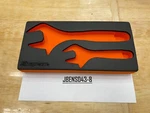 Snap-on Tools Orange Foam Organizer For 6" & 10" Wide Mouth Adjustable Wrenches. Fixed Price $149.95.
