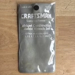 Craftsman Metric Midget Ignition Combination Wrench Set Pouch Only 42339 Usa. Fixed Price $17.95.