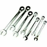 Mechanic 7 Pc Open End Standard Chrome Vanadium Steel Ratcheting Wrench Tool Set. Fixed Price $36.00.