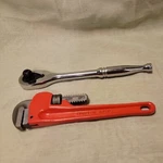 New Westward Tools 1/2" Ratchet #440G17 & 10" Pipe Wrench #3LY97A. Fixed Price $49.95.