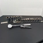 Sk Pro Tools 18PC. 1/2" Dr. Ratchet 12-PT Std Deep & Shallow Socket Set. Fixed Price $129.99.