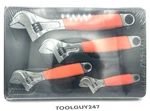 Snap On Tools 6" 8" 10" 12" Flank Dr Plus Adjustable Wrench Set FADH704C. Fixed Price $539.96.