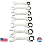 Gearwrench 7 Piece 90-TOOTH 12 Point Stubby Combination Ratcheting Sae. Fixed Price $141.88.