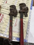 Vintage Fleet 4118 & 4114 Adjustable Pipe Wrench Heavy Duty Made Usa. Fixed Price $49.97.