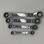 Vtg Craftsman Sae Double Box End Ratcheting Wrench Offset 3/8" 7/8" Usa. Fixed Price $39.78.