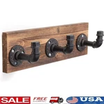 Industrial Coat Rack Rustic Pipe Fitting Wall Hooks Entryway Bathroom Storage. Fixed Price $55.98.