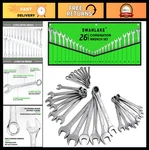 26-PIECE Wrench Set With Roll-up Pouch, Sae & Metric Sizes For Home, Garage, Aut. Fixed Price $49.99.