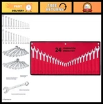 24-PIECE Combination Wrench Set Sae & Metric Ideal For Auto, Garage, Home. Fixed Price $50.39.