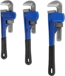 3 Piece Heavy Duty Plumbers Pipe Wrench Set, 8" 10" 14" Heat Treated Adjustable. Fixed Price $37.82.