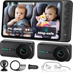 New Magnetic Dual Baby Car Camera For Two Kids, Ips Display With Mount. Fixed Price $89.99.