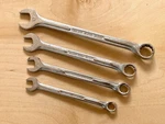 Qty 4: Vintage Belzer "super-block" Combination Wrenches, 10 12 14 17MM, German. Fixed Price $99.99.