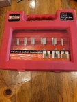 Router Bits. Hickory Woodworking 6-PC Carbide Straight Set RBK-1026. Fixed Price $25.00.