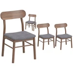 Homcom Wooden Dining Chairs, Kitchen With Padded Seat, Gray. Fixed Price $159.99.