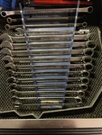 Snap-on Metric Ratcheting Combination Wrench Set 8-19MM 12PC Chrome. Fixed Price $210.00.