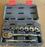 Crescent CSWS11N 1/2" Sae Drive 12-POINT Mechanics Tool Set 3/8" 7/8" Case. Fixed Price $20.00.