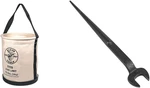 Durable Canvas Bucket & Spud Wrench - 75 Lb Load Rated Alloy Steel Tool. Fixed Price $147.99.