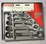 Vintage Sears Craftsman 5-PIECE Offset Box End Ratcheting Wrench Metric. Fixed Price $65.00.