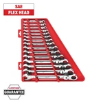 Milwaukee 48-22-9413 Flex Head Ratcheting Sae Combo Wrench Set 15 Pc(usa Dealer). Fixed Price $237.77.