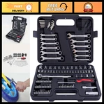 121-PIECE Mechanic Tool Set Metric & Standard Socket Wrench Kit For Home, Auto. Fixed Price $65.99.