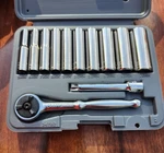 Vintage Craftsman 34782 12 Pc 1/4" Dr Metric Deep Socket Wrench Tool Set Usa. Fixed Price $43.00.