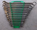 Allen Brand Combination Wrench Set With Holder 3/8" To 1/4". Fixed Price $120.00.