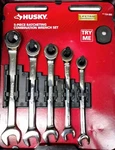 Husky 5 Piece Ratcheting Combination Wrench Set Sae. Fixed Price $23.99.