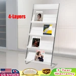 4 Tiers Newspaper Rack Magazine Stand Literature Holder Book Display Us. Fixed Price $80.10.