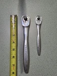 Vintage Craftsman Usa Pat. Pend. 1/4" 44994 & 44995 3/8" Slim Profile Ratchet. Fixed Price $80.00.