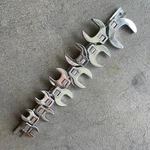 Vtg Husky Tools Crowfoot Socket Wrench 11PC Set 3/8" Drive 1-1/4 Vguc. Fixed Price $59.95.
