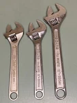 Sears Craftsman 3PC Adjustable Wrench Set (44603) (30871) 10 (30872). Fixed Price $24.95.