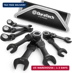 Duratech Stubby Flex-head Ratcheting Combination Wrench Set, Sae, 8-PIECE, 5/16". Fixed Price $62.98.