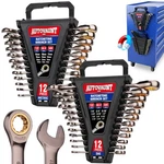 24-PCS Ratcheting Wrench Set With Organizer 8-19 Mm & 1/4" To 7/8" 72-TEETH Cr-v. Fixed Price $65.99.