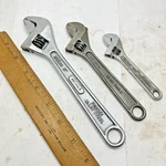 Vintage Lot 3 Kr Tools 8" Klein 6" Kal 4" Adjustable Wrench Set Japan. Fixed Price $14.95.