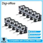 10PK 18051 Ind Heat-shrink Tube 1/4" Blackwhite For Dymo Rhino Pro 1000 5000. Fixed Price $54.96.