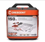 Crescent 1/4 3/8 Drive 6-POINT Standard Mechanics Tool Set Case 150-PIECE. Fixed Price $122.29.