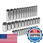 Gearwrench 37 Pc. 1/2 Drive 12 Point Standard Deep Metric Socket Set - 80730. Fixed Price $185.72.