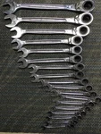 18 Piece Mac Precision Torque Metric Ratcheting Box Wrench Set 7-32MM. Fixed Price $350.00.