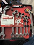 Rare Sears Craftsman Nos 7PC Elbow Ratcheting Wrench Set Sae 14635. Fixed Price $279.00.