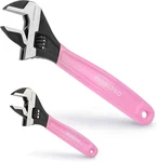 2 Pcs Pink Adjustable Set, 6-INCH & 10-INCH Wrenches, Wide Jaw Black Oxid. Fixed Price $36.99.