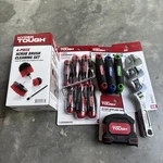 New Hyper Tough 5 Piece Tool Lot Tape Measure, Hex Keys, Screwdrivers, Wrenches+. Fixed Price $35.99.
