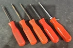 Mac Tools Orange Handle 5PC Mixed Torx Screwdriver Set. Fixed Price $40.49.