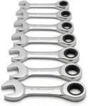 Pc. 12 Pt. Stubby Ratcheting Combination Wrench Set, Sae - 9507D. Fixed Price $80.49.