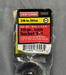 New Craftsman 3/8" Drive 6-PT Standard 10-PC Inch Socket Set 934553 Made Usa. Fixed Price $25.00.