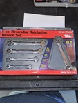 Sears Craftsman Usa Nos 5PC Reversible Ratcheting Wrench Set Metric 42409 8-14MM. Fixed Price $149.00.