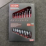 Icon WRFS-8 Sae Piece Professional Flex Ratcheting Wrench Set 5/16" To 3/4". Fixed Price $74.90.